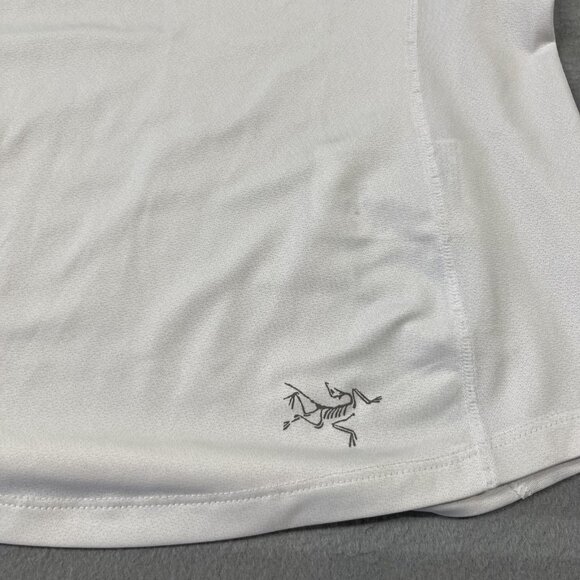 Arc'teryx Shirt Womens XS White A/S Tee V-Neck Mesh Athletic Hiking Trail - Picture 7 of 8